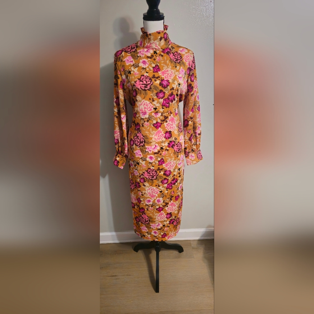 Who what wear floral long sleeve dress